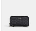 Long Zip Around Wallet In Signature Canvas
