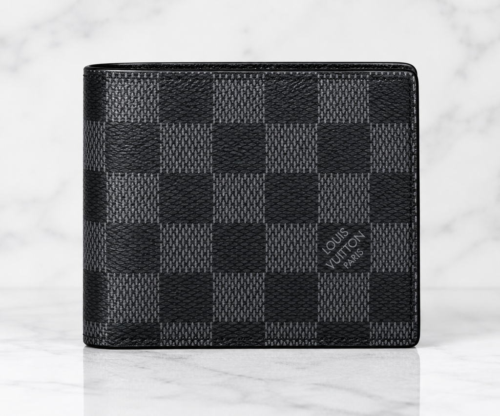 Louis Vuitton Multiple Bifold Wallet Damier Graphite Canvas Black – N62663