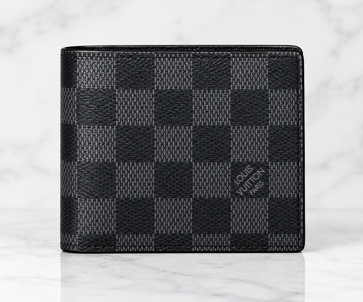 Louis Vuitton Multiple Bifold Wallet Damier Graphite Canvas Black – N62663