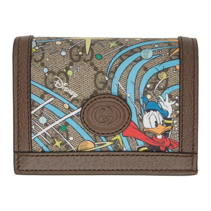 Gucci GG Supreme Disney Collaboration Donald Duck Folding Wallet