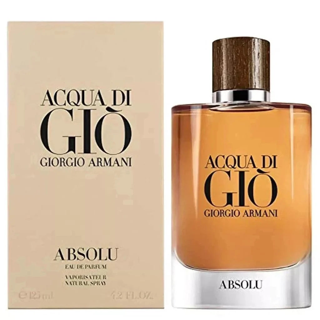 Giorgio Armani Acqua Di Giò Absolu Eau de Parfum Spray for Men, 4.2 oz (125 ml) – Luxury Fresh Fragrance