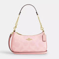 NWT Coach Teri Shoulder Bag in Signature Canvas CAL51/CV933 Powder Pink Crossbody Purse