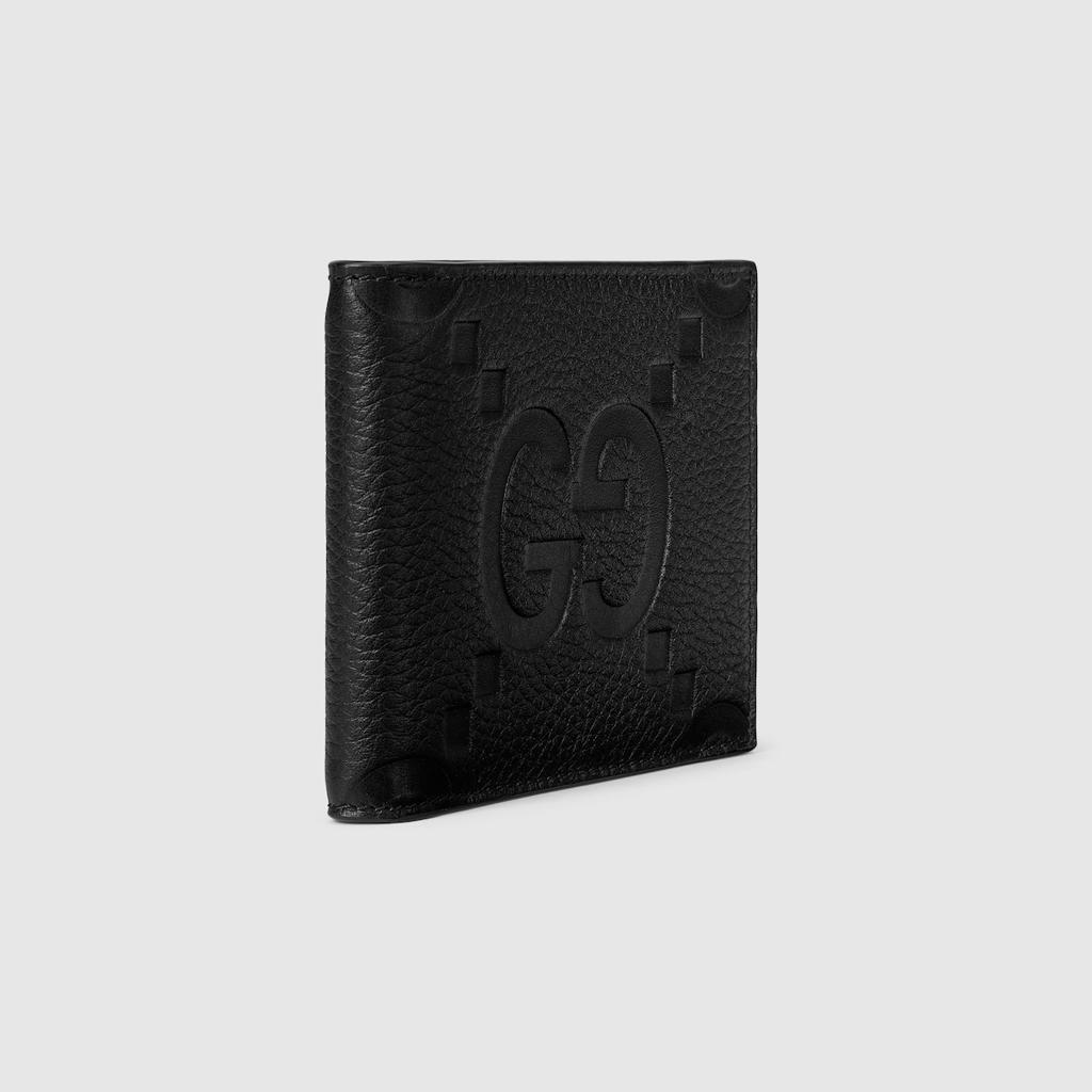 GUCCI Bi-fold Wallet Jumbo GG Leather Black