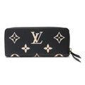 Louis Vuitton Portefeuille Clemence Zip Around Wallet Monogram Empreinte Bicolor