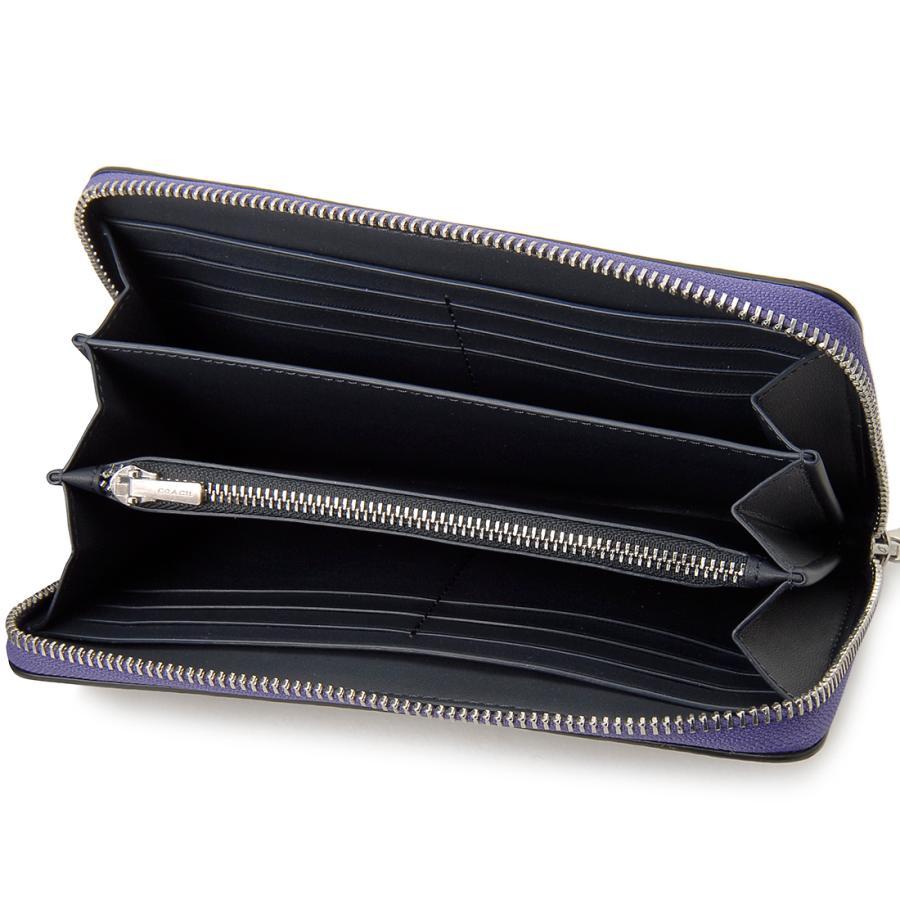 COACH,Zip-around Long wallet with Strap, C4452,Signature, Purple