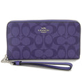 COACH,Zip-around Long wallet with Strap, C4452,Signature, Purple